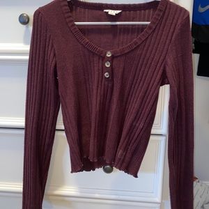 Aeropostale long sleeve maroon top
